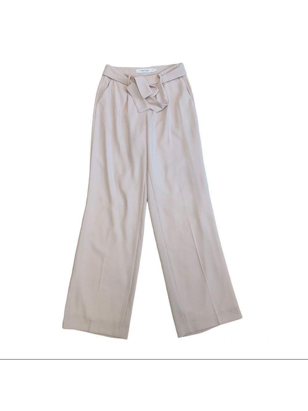 Contemporaine Simons pastel blush pink pants tie waist Sz 2